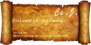 Csizmarik Julianna névjegykártya
